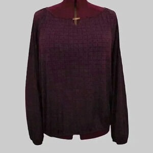 GEORGE ladies‎ blouse XL purple with black designs